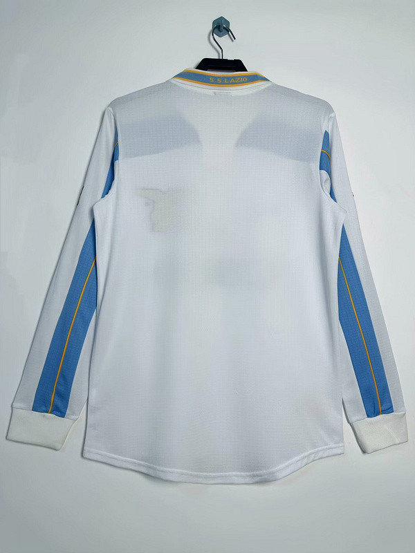 Long Sleeve Retro Jersey 1999-2000 Lazio Home Soccer Jersey Vintage Football Shirt