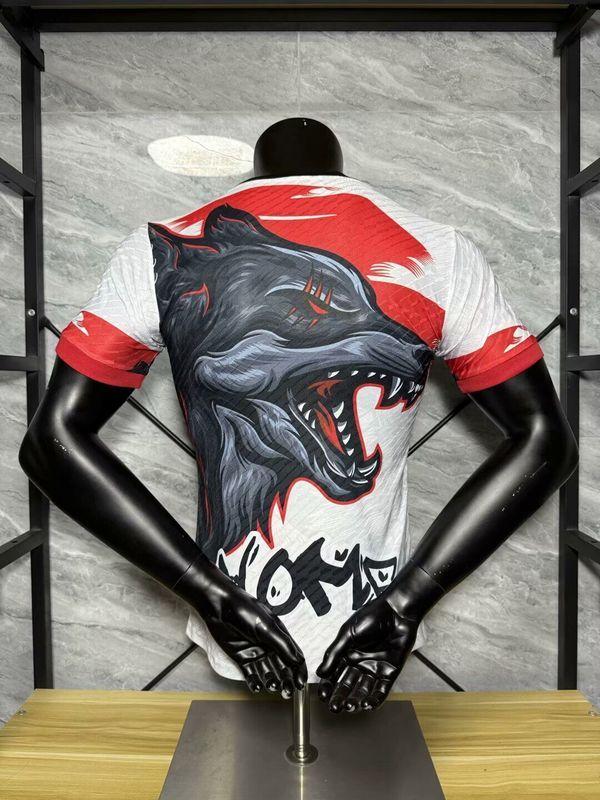 Player Version 2025 Japan White/Black/Red Comic Soccer Jersey Football Shirt