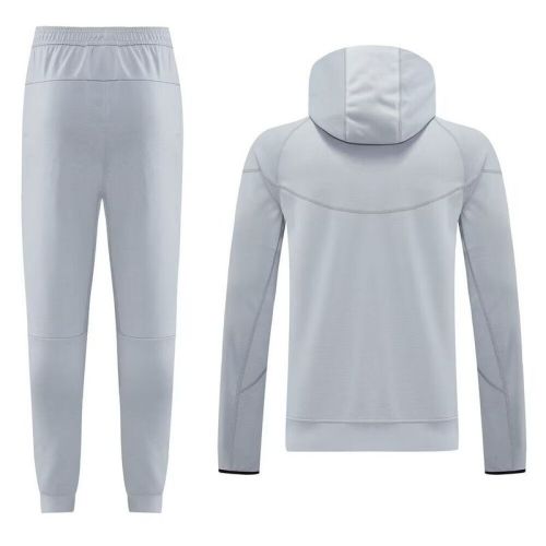 with Caps 2025-2026 Barcelona Grey Soccer Tracksuit Football Jacket and Pants