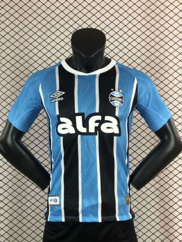 with Sponor Logo Player Version 2025-2026 Gremio Home Soccer Jersey Football Shirt