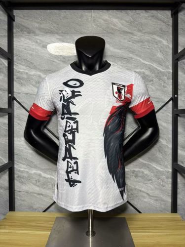 Player Version 2025 Japan White/Black/Red Comic Soccer Jersey Football Shirt