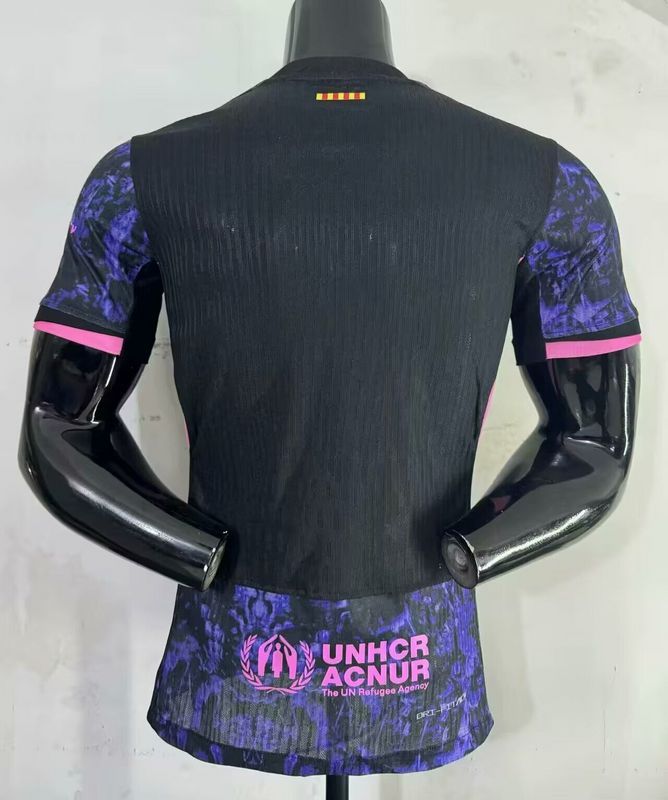 Barca Camisetas de Futbol Player Version 2025-2026 Barcelona Black/Purple Soccer Training Jersey