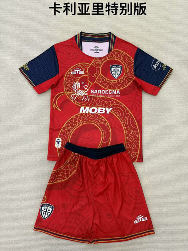 Adult Uniform 2025 Cagliari Snake Year Version Soccer Jersey Shorts Men's Football Shirt