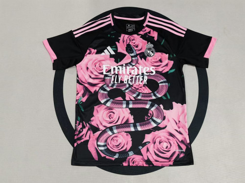 Fans Version 2025-2026 Real Madrid Snake Rose Version Pink Soccer Jersey Real Football Shirt