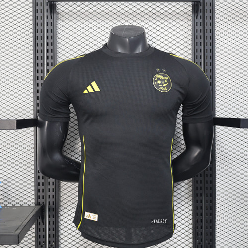 Player Version 2025 Algeria Black/Yellow Soccer Jersey Football Shirt