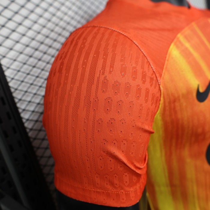 Barca Camisetas de Futbol Player Version 2025-2026 Barcelona Orange Special Edition Soccer Jersey