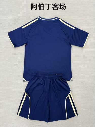 Adult Uniform 2025-2026 Aberdeen Away Blue Soccer Jersey Shorts Men's Football Kit