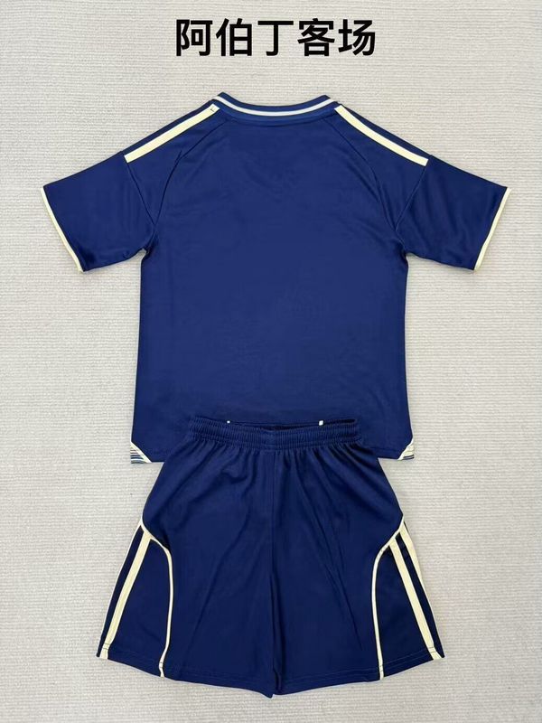 Youth Uniform Kids Kit 2025-2026 Aberdeen Away Blue Soccer Jersey Shorts Child Football Set