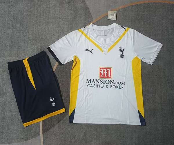 Retro Youth Uniform Kids Kit 2009-2010 TOT Home Soccer Jersey Shorts Child Football Set