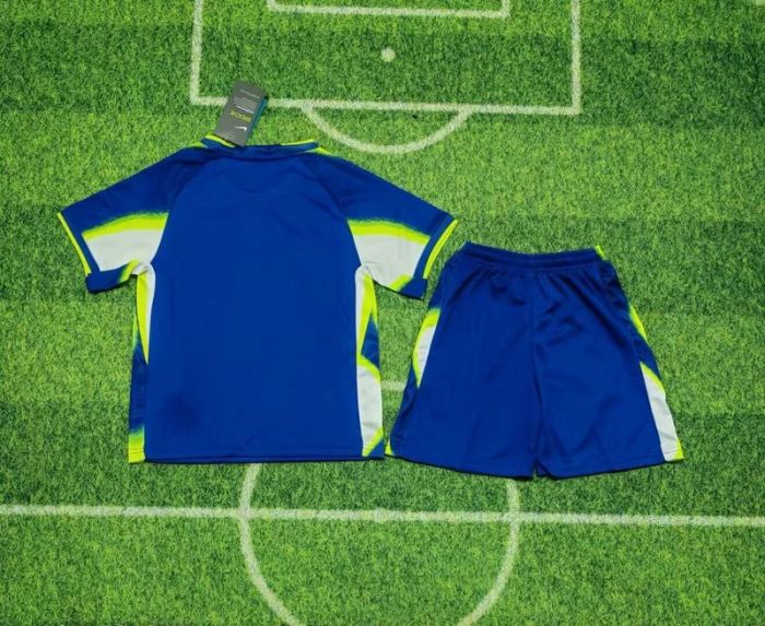 Youth Uniform Kids Kit 2025 South Korea Blue Soccer Jersey Shorts Child Football Set