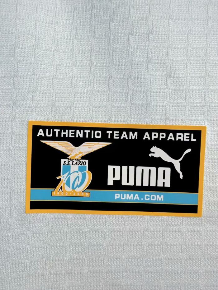 Long Sleeve Retro Jersey 1999-2000 Lazio Home Soccer Jersey Vintage Football Shirt