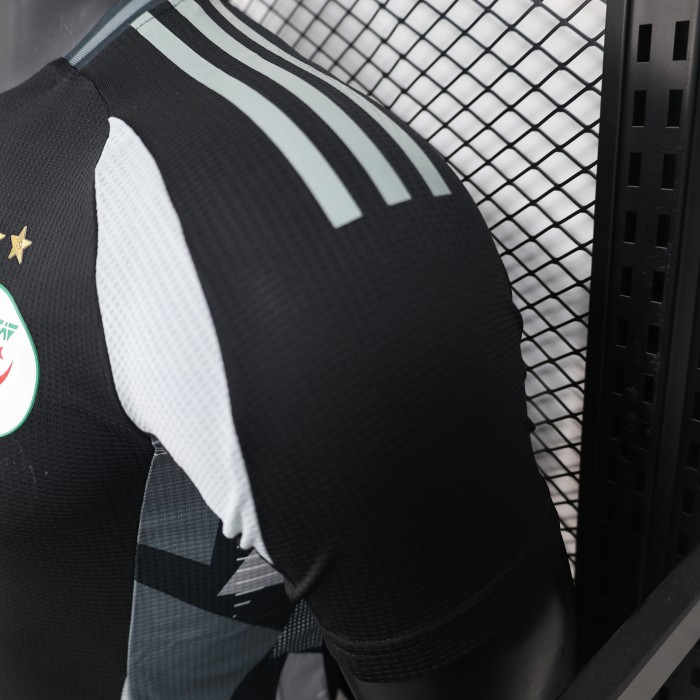 Player Version 2025 Algeria Black/Grey Soccer Jersey Football Shirt