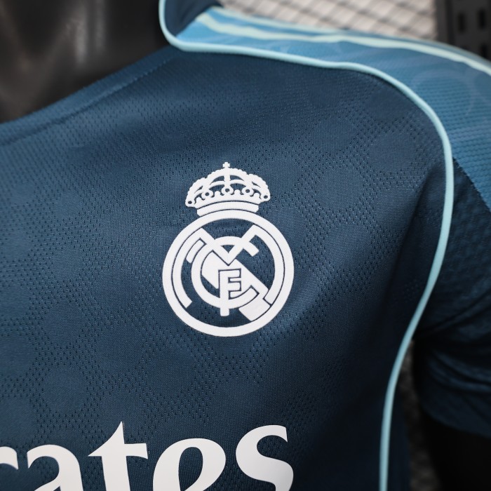 with HP Logo Player Version 2025-2026 Real Madrid Special Edition Soccer Jersey Real Football Shirt