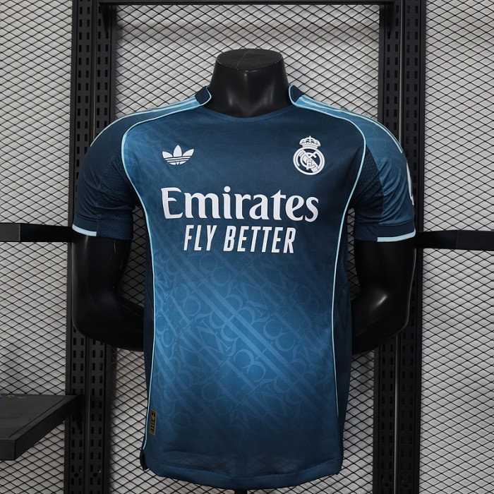 with HP Logo Player Version 2025-2026 Real Madrid Special Edition Soccer Jersey Real Football Shirt