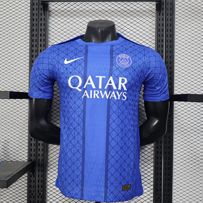 Player Version 2025-2026 PSG Blue Special Edition Soccer Jersey Paris Football Maillot