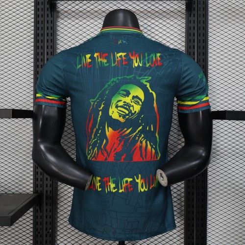Player Version 2025-2026 Ajax Dark Green Bob Marley Soccer Jersey Football Shirt