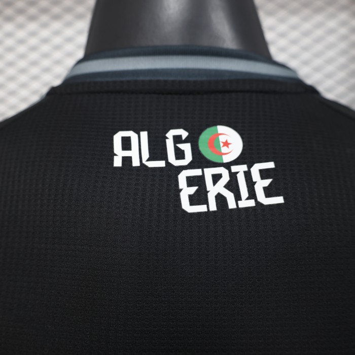 Player Version 2025 Algeria Black/Grey Soccer Jersey Football Shirt