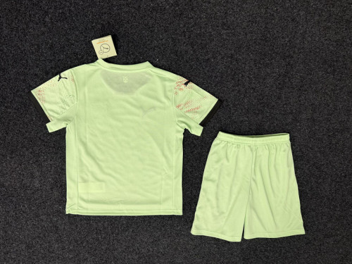 Youth Uniform Kids Kit 2025-2026 Portugal Green Soccer Training Jersey Shorts Child Football Set