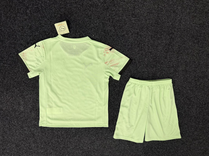 Youth Uniform Kids Kit 2025-2026 Portugal Green Soccer Training Jersey Shorts Child Football Set