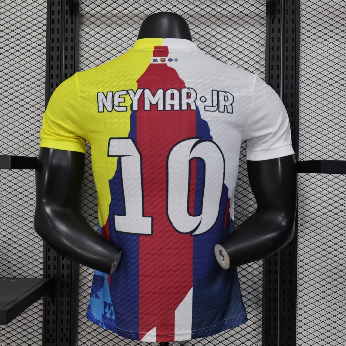 Player Version Neymar Jr Team Combine Edition 2025-2026 Santos Barcelona Brazil PSG Soccer Jersey Football Shirt