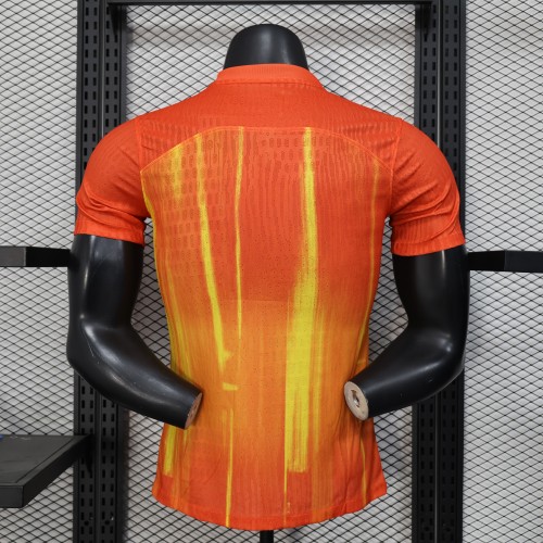 Barca Camisetas de Futbol Player Version 2025-2026 Barcelona Orange Special Edition Soccer Jersey