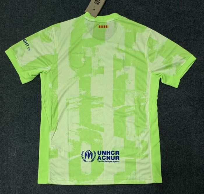 Barca Camisetas de Futbol Fan Version 2024-2025 Barcelona Travis Scott Third Away Green Soccer Jersey