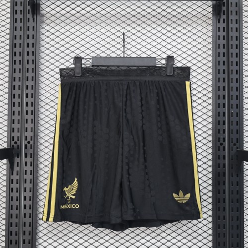 Player Version 2025 Mexico Black Soccer Shorts Football Shorts