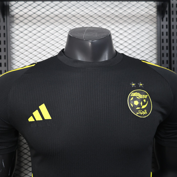 Player Version 2025 Algeria Black/Yellow Soccer Jersey Football Shirt