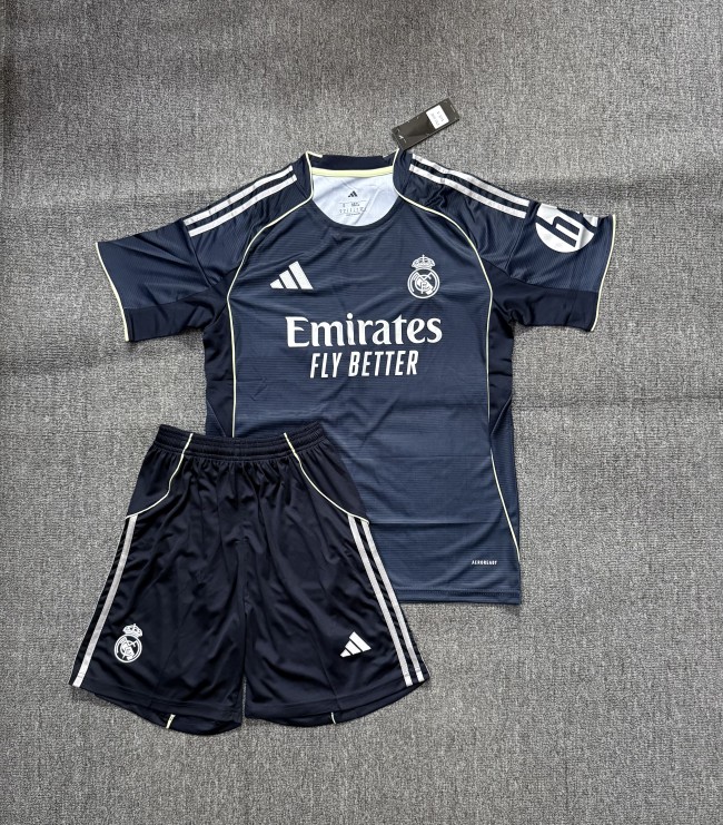 Adult Uniform 2025-2026 Real Madrid Away Soccer Jersey Shorts Men's Football Kit