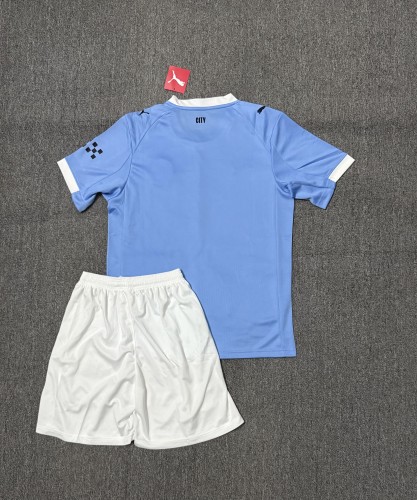 Adult Uniform 2025-2026 Manchester City Home Soccer Jersey Shorts Man City Football Kit