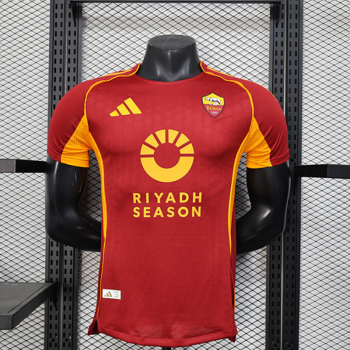 Player Version 2025-2026 As Roma Home Soccer Jersey Football Shirt