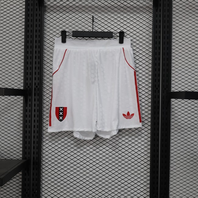 Player Version 2025-2026 Ajax Home Soccer Shorts Football Shorts