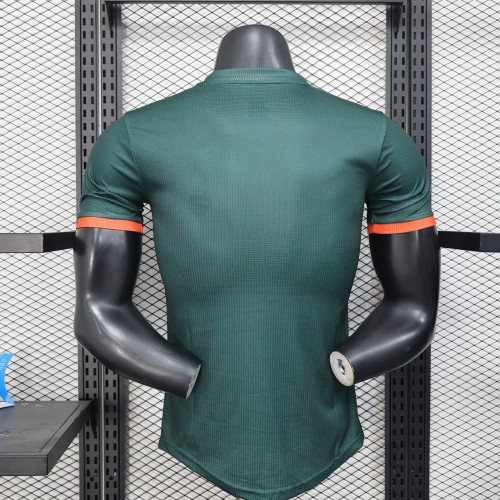 Player Version 2025-2026 USM Alger Green/Orange Special Edition Soccer Jersey MCA Football Shirt