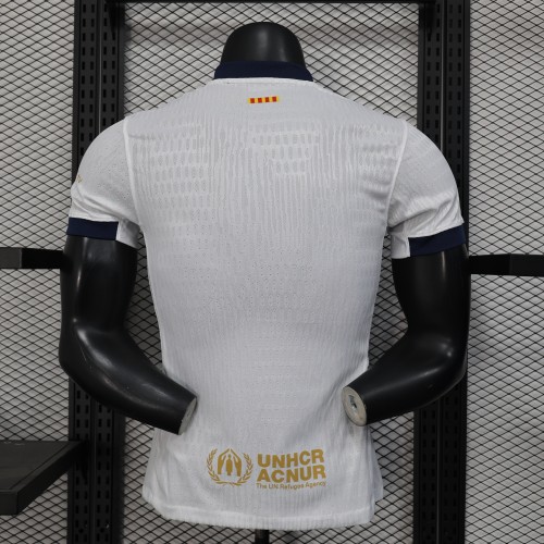Barca Camisetas de Futbol Player Version 2024-2025 Barcelona White Travis Scott Soccer Jersey