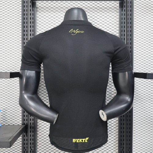 Player Version 2025 Algeria Black/Yellow Soccer Jersey Football Shirt