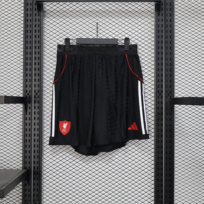 Player Version 2025-2026 Liverpool Black Soccer Shorts Football Shorts