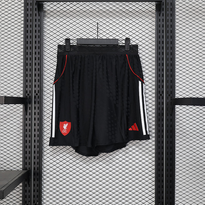 Player Version 2025-2026 Liverpool Black Soccer Shorts Football Shorts