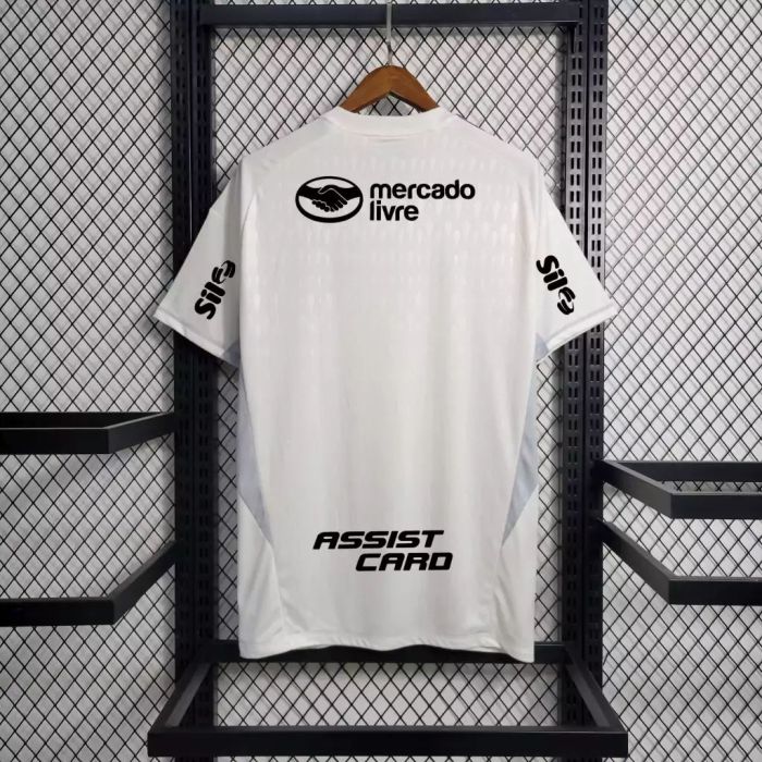 with All Sponor Logos Fan Version 2025-2026 Flamengo White/Purple Soccer Training Jersey Football Pre-match Shirt