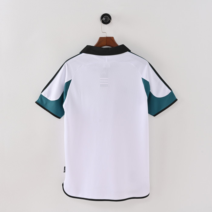 Retro Jersey 1999-2000 Newcastle United Away White/Green Soccer Jersey Vintage Football Shirt