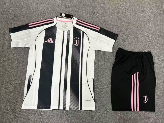 Adult Uniform 2025-2026 Juventus Home Soccer Jersey Shorts Men's Football Set