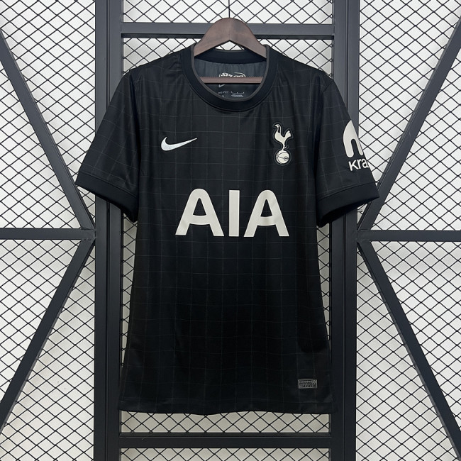 with Sponor Logo Fan Version 2025-2026 TOT Away Black Soccer Jersey Spurs Football Shirt