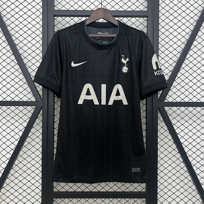 with Sponor Logo Fan Version 2025-2026 TOT Away Black Soccer Jersey Spurs Football Shirt