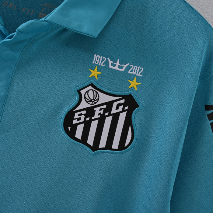 Retro Jersey 2011-2012 Santos Third Away Blue Soccer Jersey Vintage Football Shirt
