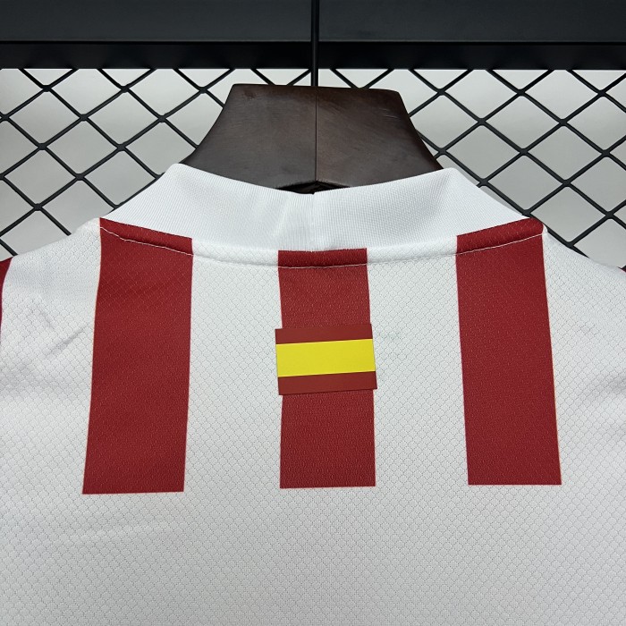 Youth Uniform Kids Kit 2025-2026 Atletico Madrid Home Soccer Jersey Shorts Child Football Set