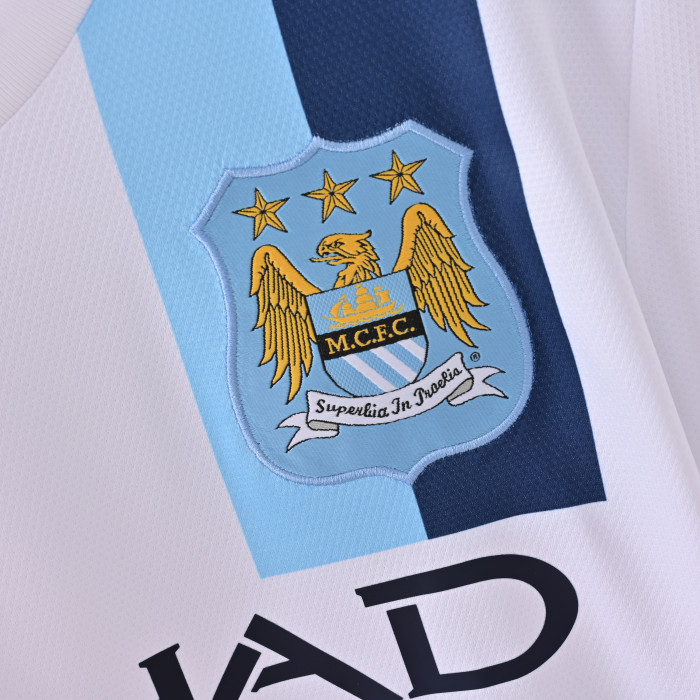 Retro Jersey Man City Shirt 2013-2014 Manchester City Away White Vintage Soccer Jersey