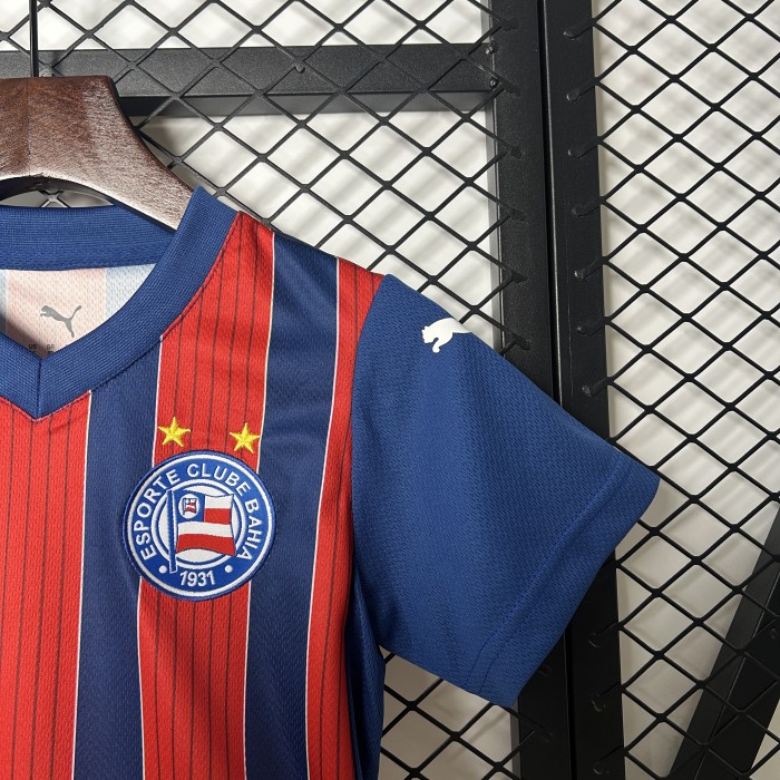Youth Uniform Kids Kit Bahia 2025-2026 Away Soccer Jersey Shorts Child Football Set