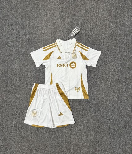 Youth Uniform Kids Kit 2025-2026 Los Angeles Away Soccer Jersey Shorts Child Football Set
