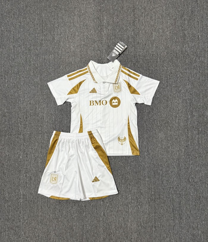 Youth Uniform Kids Kit 2025-2026 Los Angeles Away Soccer Jersey Shorts Child Football Set