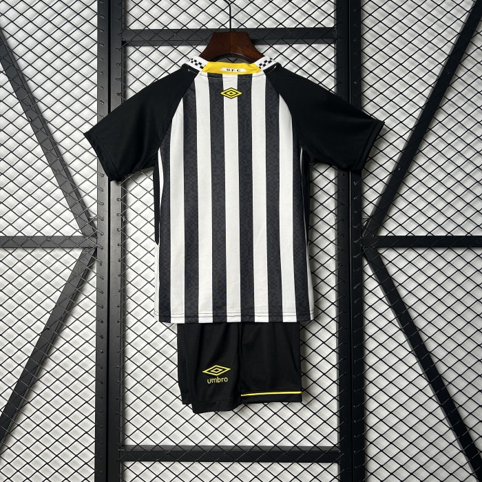 Youth Uniform Kids Kit 2025-2026 Santos Away Soccer Jersey Shorts Child Football Set