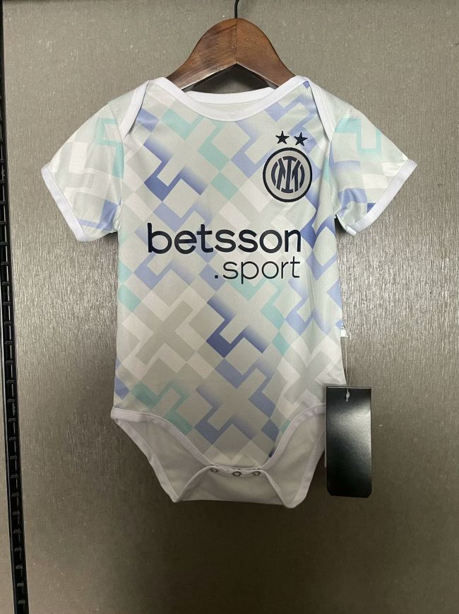Baby Cloth 2025-2026 Inter Milan Away Soccer Jersey Baby Onesies
